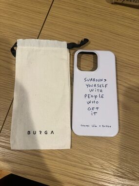 Burga White Phone Case with Handwritten Motivational Quote